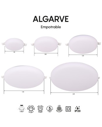 ALGARVE * DOWNLIGHT LED REDONDO - 22W - 4000K